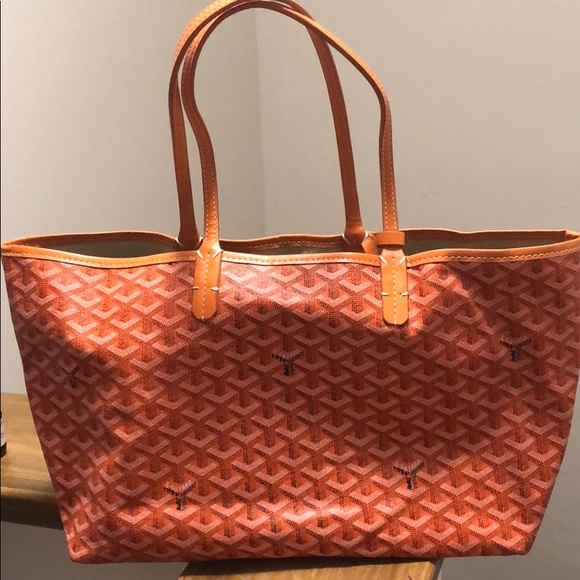 goyard orange tote